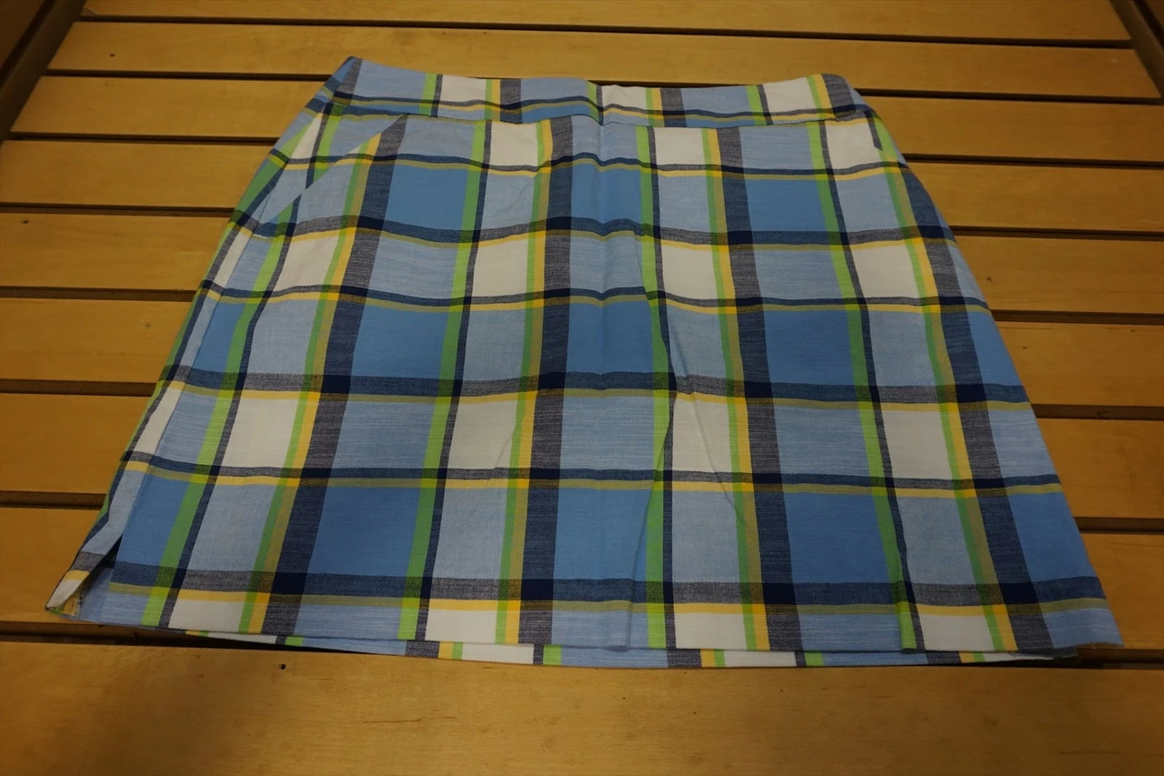 New Loudmouth Golf Plaid Skort Womens Size 10 Blueberry Pie 92C Clothing