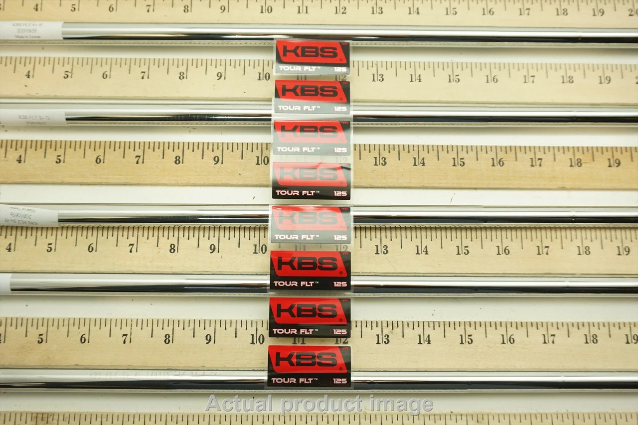 Uncut KBS FLT 125 S+ Stiff+ 3-PW Iron Shaft Set .355 37.5"-40.5" 727593