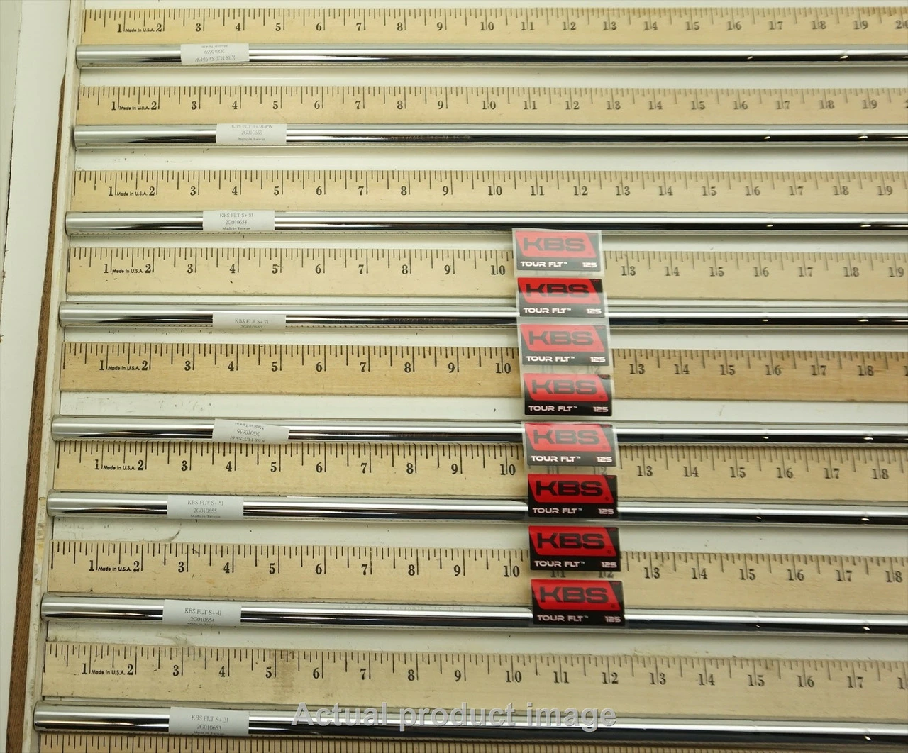 Uncut KBS FLT 125 S+ Stiff+ 3-PW Iron Shaft Set .355 37.5"-40.5" 727593 - Image 2