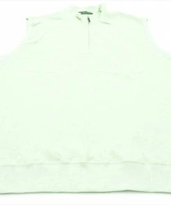 Fairway & Greene Signature Vest 1/4 Zip Mens Large Light Green 220E 740908