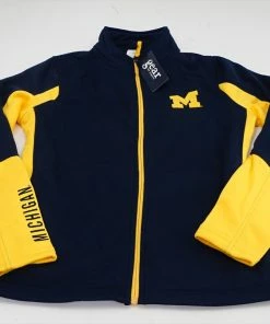 New Gear Golf Michigan W/Logo Sweater Mens Size Medium Navy/Yellow 493C 00843545