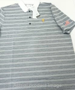 New Lacoste Sport Polo Mens XXL Deep Grey White Collar W/Logo 455A 847733