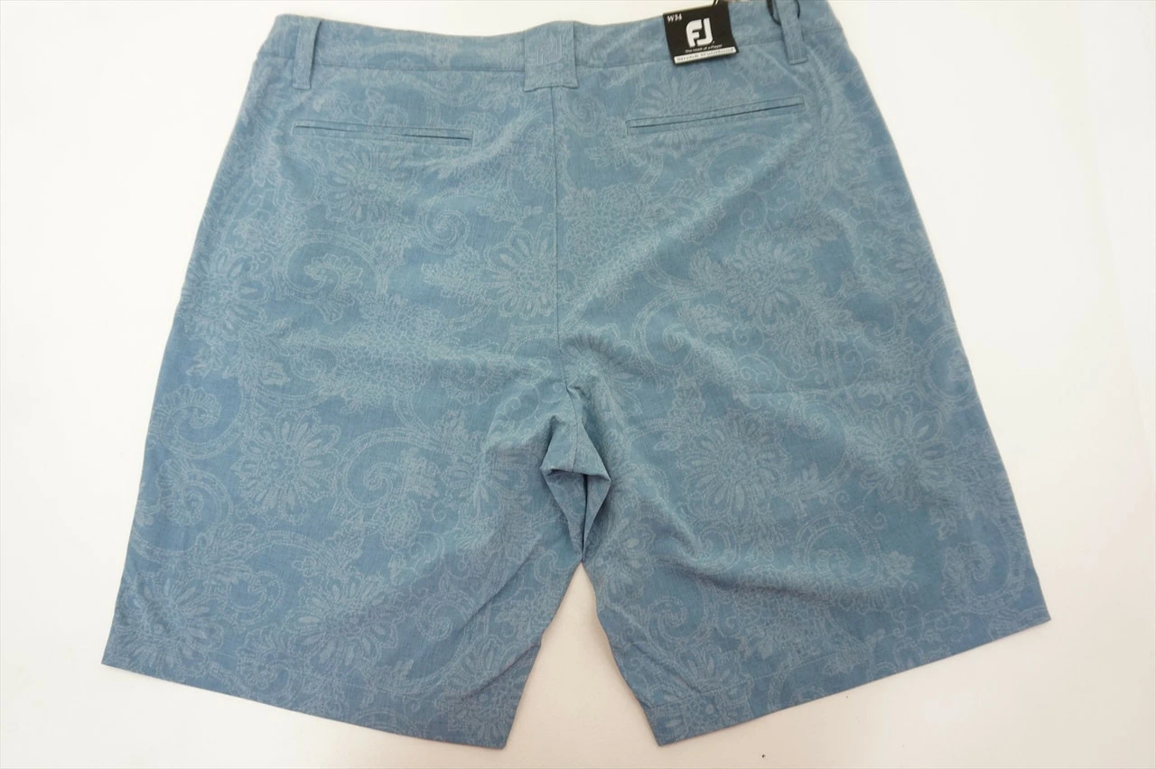 New FootJoy Golf Batik Print Shorts Mens Size 34 Blue Grey Regular 467B - Image 3