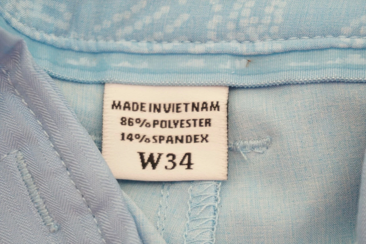 New FootJoy Golf Batik Print Shorts Mens Size 34 Light Blue Regular 467B - Image 4