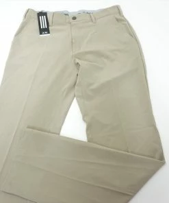New Adidas Golf Ultimate Fit Pants Mens Size 34 32 Khaki 472A 00856272