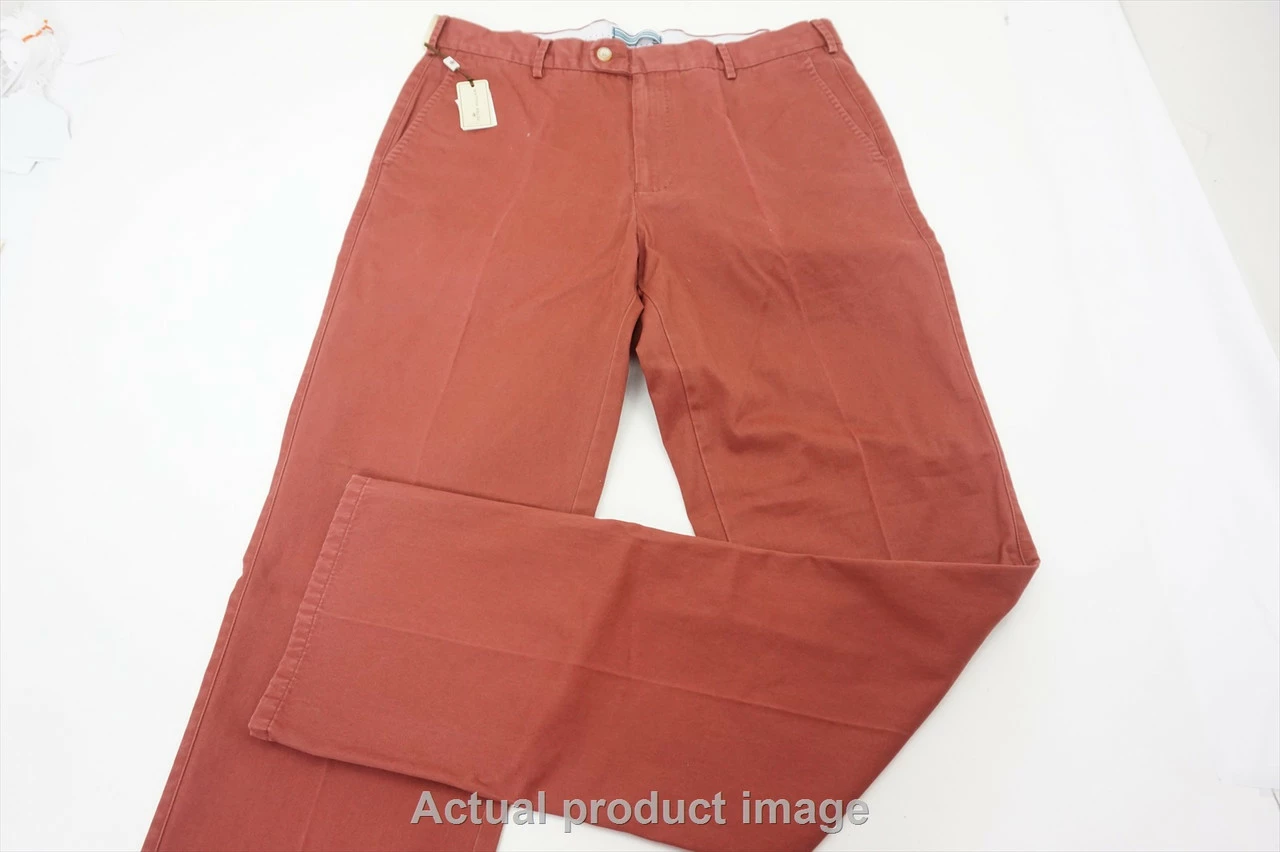 New Peter Millar Golf Classic Pants Mens Size 35 Brown Regular 472C 00856426
