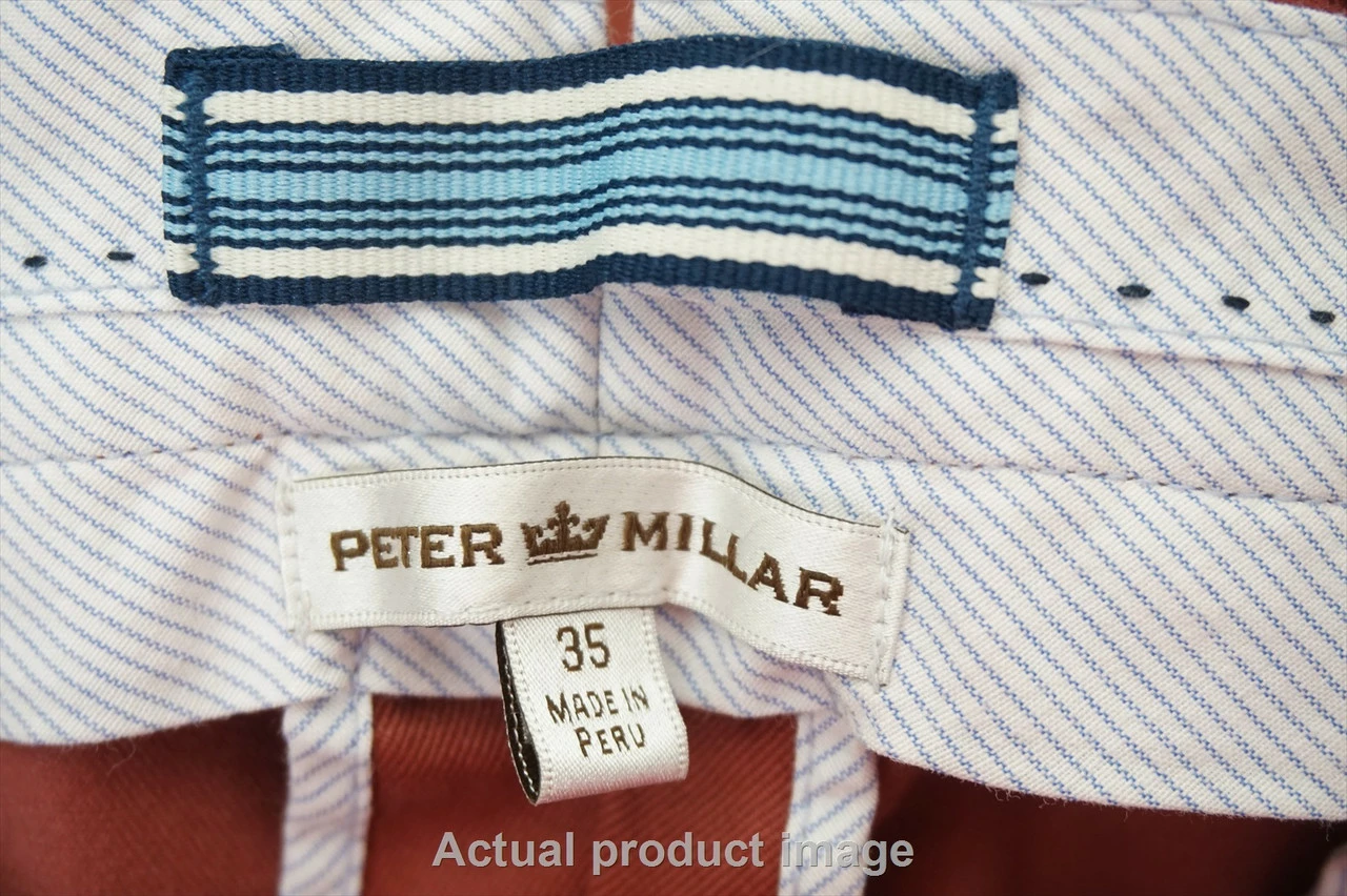 New Peter Millar Golf Classic Pants Mens Size 35 Brown Regular 472C 00856426 - Image 2