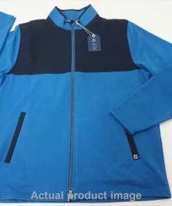 New FootJoy 1857 Brushed Back Jersey Jacket Mens Size Large Navy 488A 859880