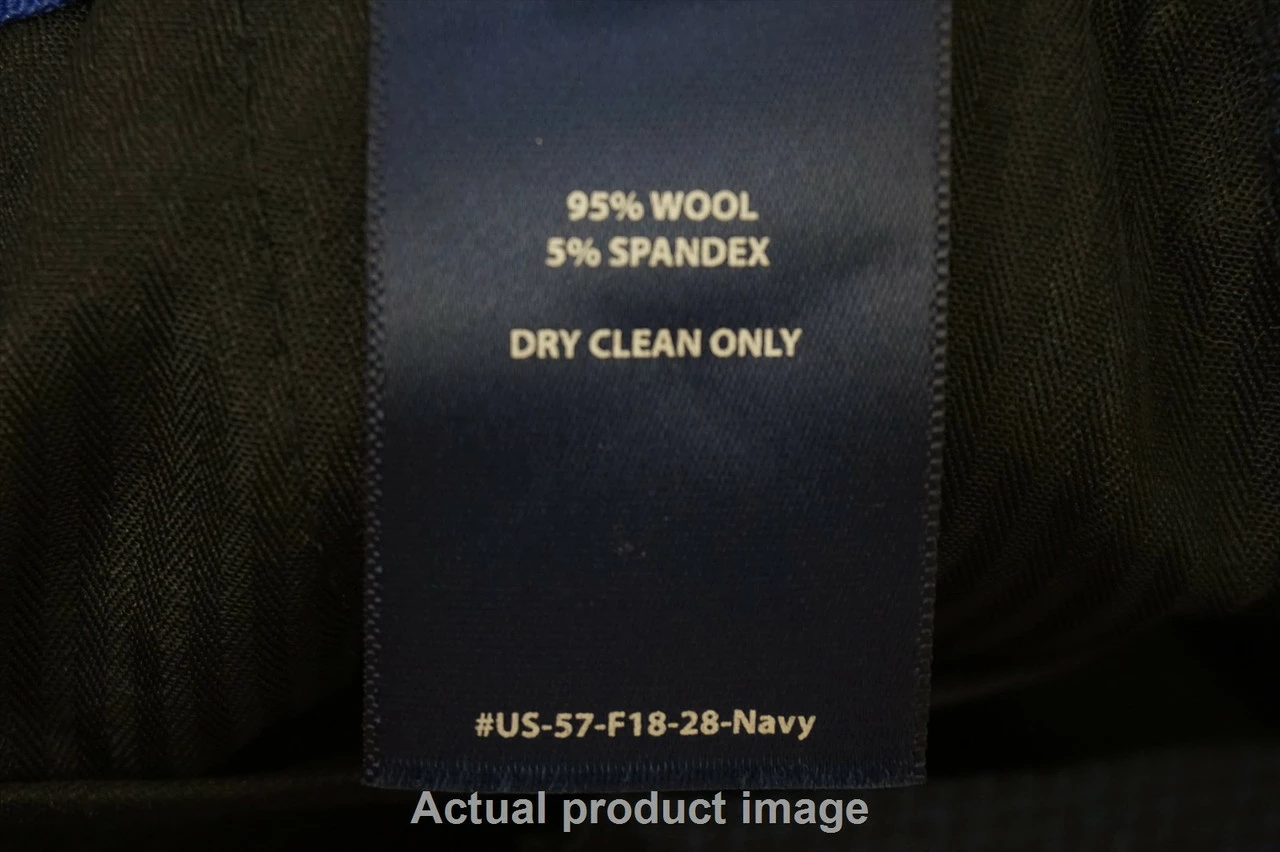 NEW FootJoy 1857 Golf Stretch Wool Pants Mens 34 Navy Subtle Check 490A 860968 - Image 4