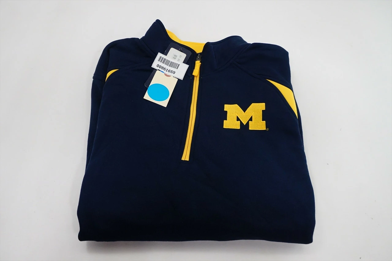 New Gear Golf Michigan W/Logo Sweater Mens Size XL Navy/Yellow 493C 00861659 - Image 5