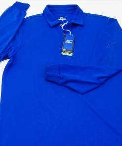 New Mizuno Golf Long Sleeve Pullover Mens Size Small Blue Regular 504A 866229