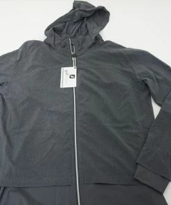New FootJoy Stretch Woven+Knit Mid-Layer Jacket Womens Medium Charcoal 511B