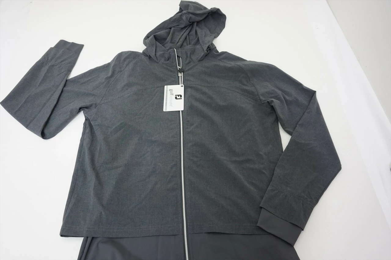 New FootJoy Stretch Woven+Knit Mid-Layer Jacket Womens Medium Charcoal 511B
