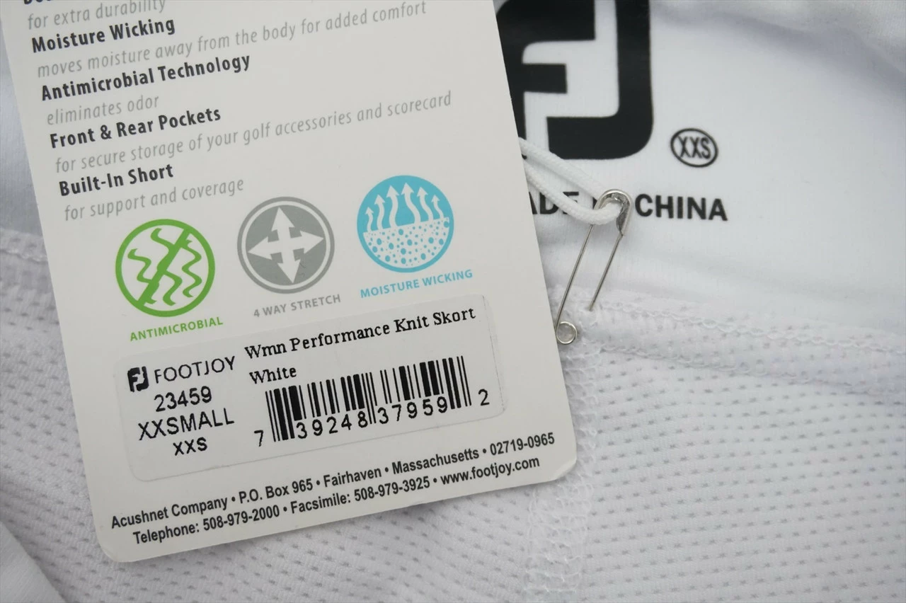 New FootJoy Performance Knit Skort Womens Size XX-Small White 520A 873279 - Image 2