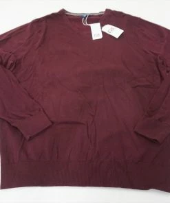 New Cutter & Buck Golf Lakemont Sweater Mens Large Bordeaux V-Neck 523C 00875266