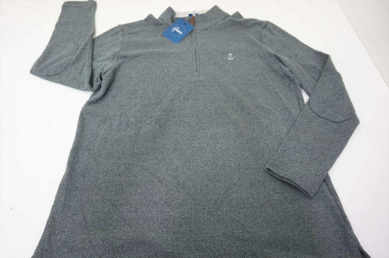 New Gear Golf 1/4Zip Sweater Pullover Mens Size XL Grey W/Logo 525A 00875339