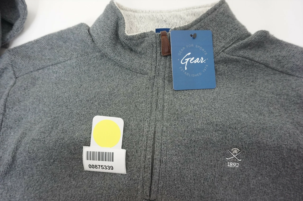 New Gear Golf 1/4Zip Sweater Pullover Mens Size XL Grey W/Logo 525A 00875339 - Image 5