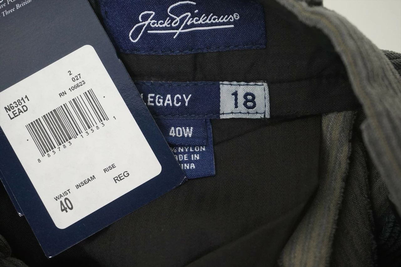 New Jack Nicklaus Golf Lead Pants Mens Size 40 Grey Regular 530A 00876651 - Image 2