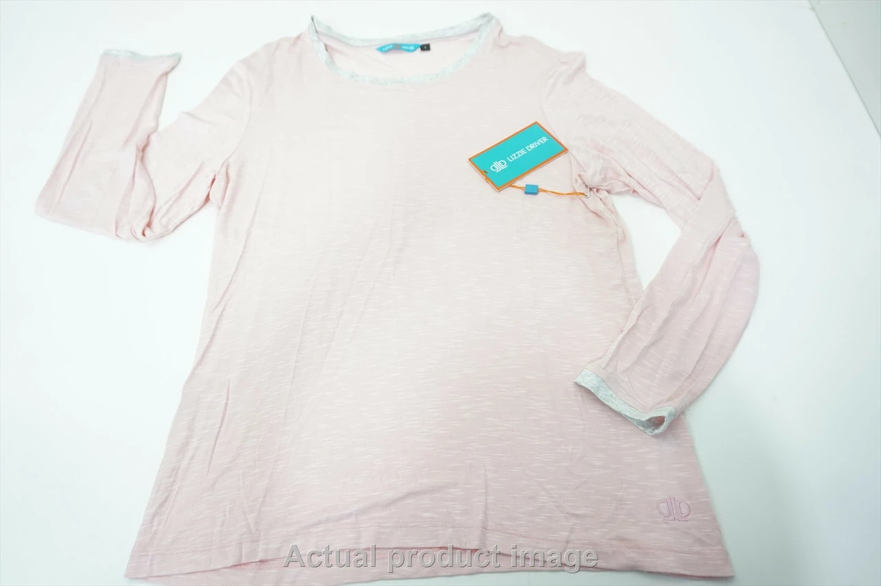 New Lizzie Drive Getaway Sweater Womens Large Light Pink Crewneck 531A 876686
