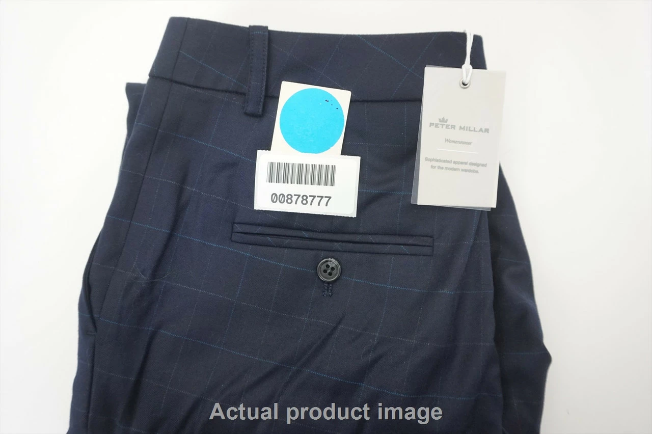 New Peter Millar Golf Wool Pants Womens Size 4 Navy Regular 533A - Image 5