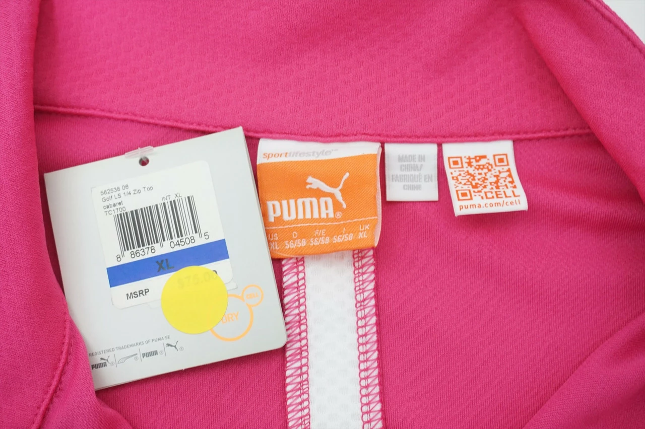 NEW Puma Golf LS 1/4 Zip Top Pullover Womens Size XL Cabaret 546A 00887629 - Image 2