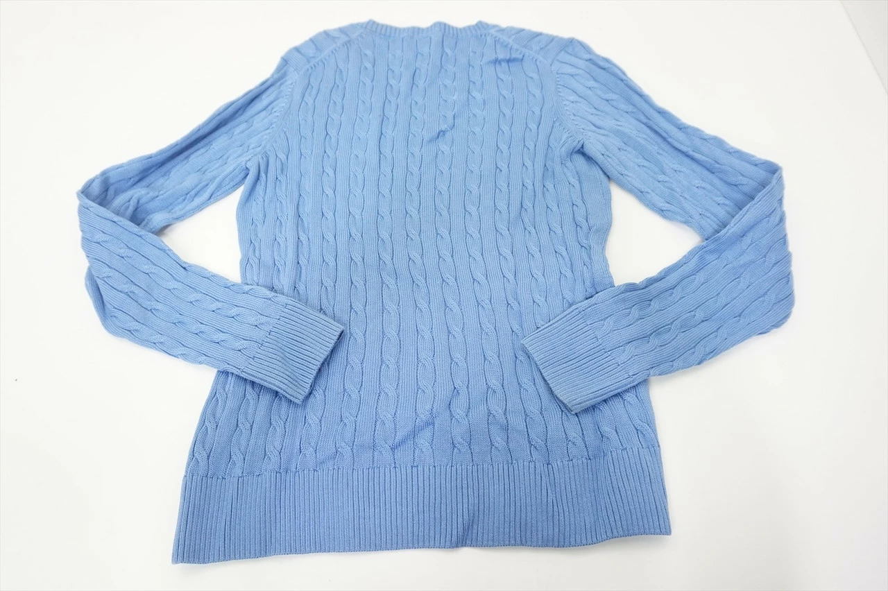 NEW Fairway & Greene Golf V-Neck Sweater Womens Size Medium Sky 555A 00893347 - Image 3