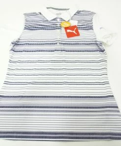 NEW Puma Golf Road Map Polo Womens Size Small Bright White/Peacoat 559A 00894460