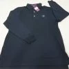 NEW Martin MNS L/S Solid Lisle 3-BTN Polo Mens Medium Navy W/Logo 561A 00895530