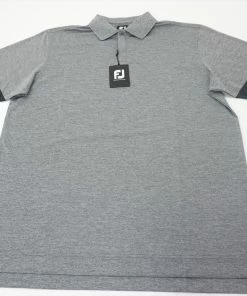 FootJoy Pique Block Sleeve Knit Collar Polo Mens Large Heather Coral/Black 566B