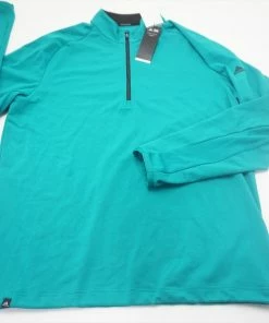 NEW Adidas Golf Climacool Pullover Mens Size Medium Green 583A 908535