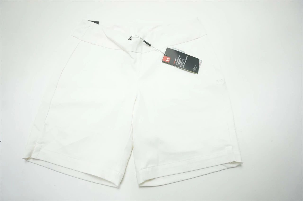 NEW Under Armour Golf Fitted Short Womens Size Large White 585B 00909818
