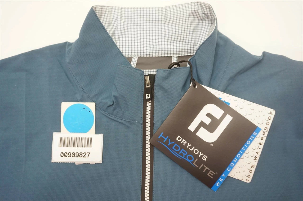 FootJoy Hydrolite SS Rain Rain Jacket Mens Medium Petrol Blue/White 586A 909827 - Image 5