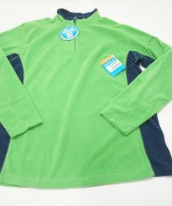 NEW Columbia Half Snap Fleece Pullover Mens Large Green/Navy 591B 00913011