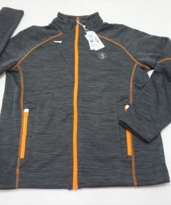 North End Flux Mlange Bonded Fleece Jacket Mens Medium Carbon/Orange 599A