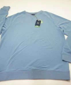 FootJoy Lifestyle Drirelease Crew Neck Sweater Mens Large Wedgewood 609B