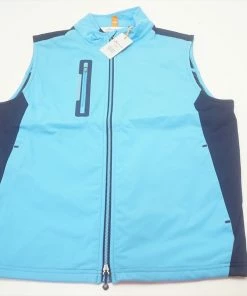 Peter Millar Golf Hyperlight Fuse Hybrid Vest Mens Medium Beta Blue/Navy 623C