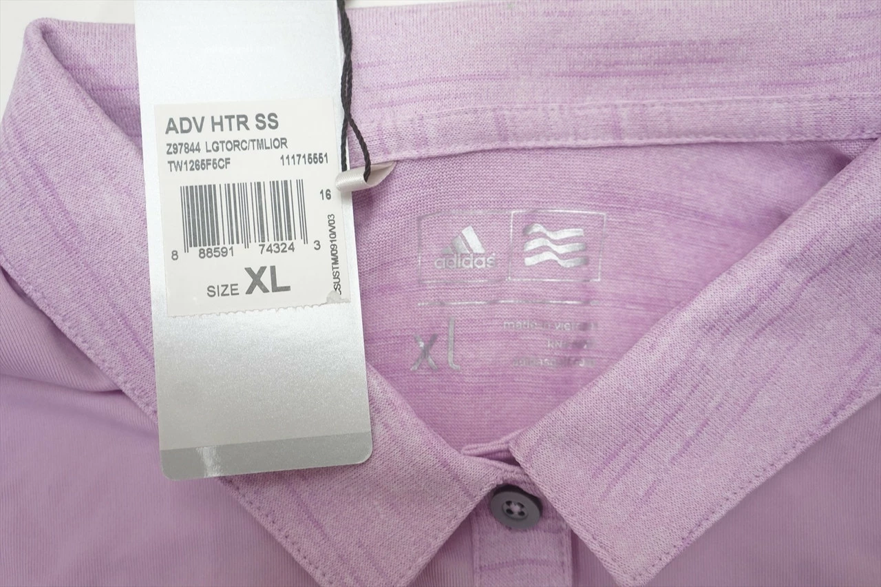 NEW Adidas Golf ADV HTR Polo Womens Size XL Pink RegularW/Logo 624A 00928150 - Image 2