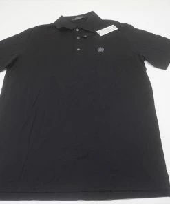NEW Carnoustie Golf With Logo Polo Mens Size Medium Black 624B 00928274
