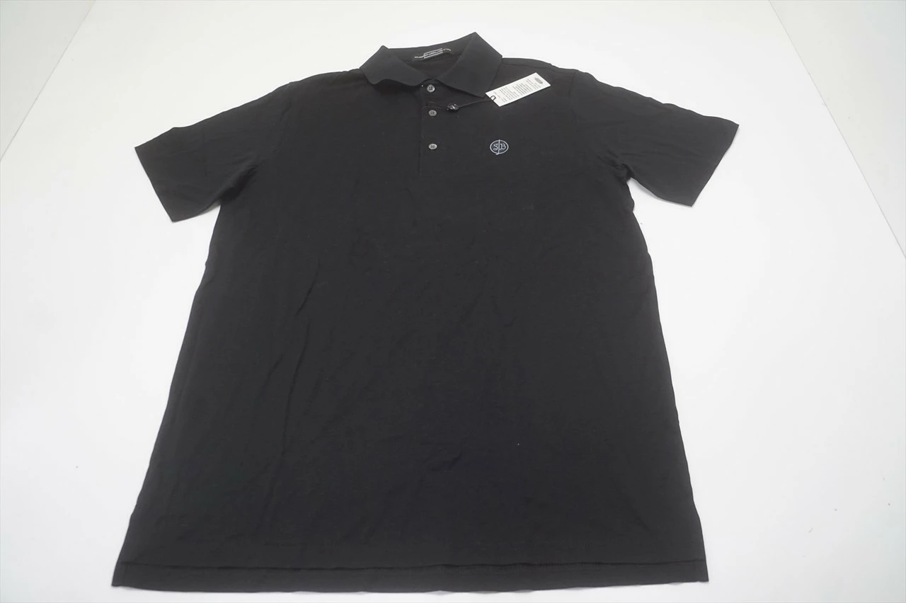 NEW Carnoustie Golf With Logo Polo Mens Size Medium Black 624B 00928274