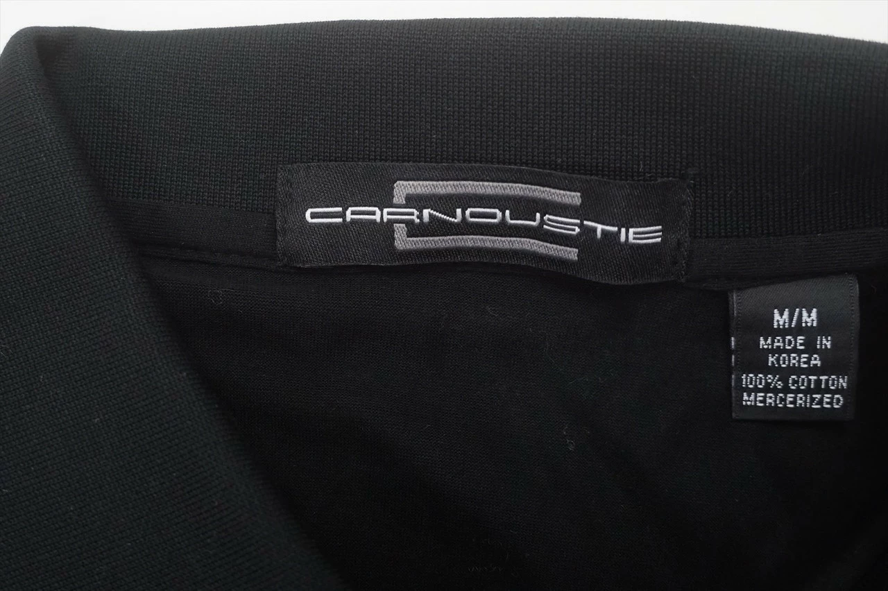 NEW Carnoustie Golf With Logo Polo Mens Size Medium Black 624B 00928274 - Image 4