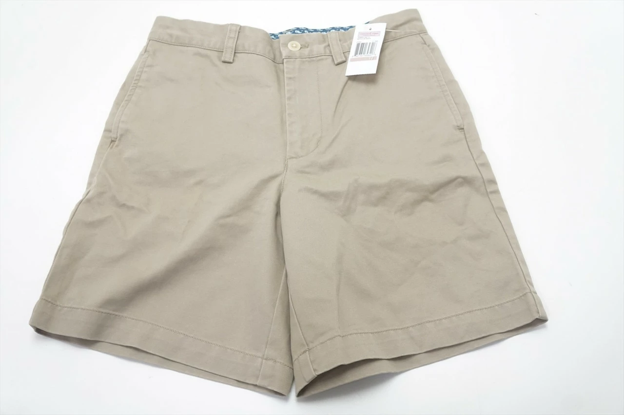 NEW Vineyard Vines Golf Club Shorts Boys Size 12 Khaki Regular 634A 00934079