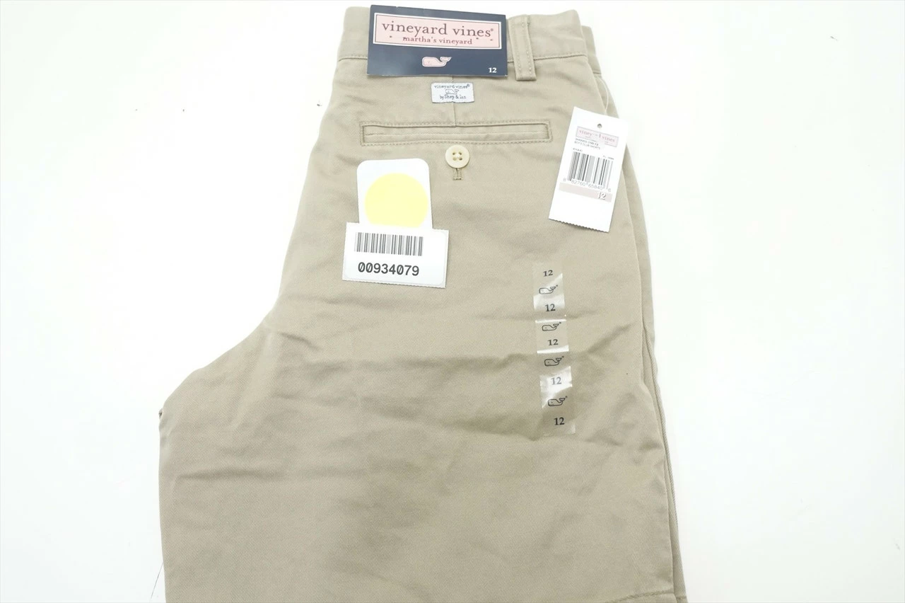 NEW Vineyard Vines Golf Club Shorts Boys Size 12 Khaki Regular 634A 00934079 - Image 5