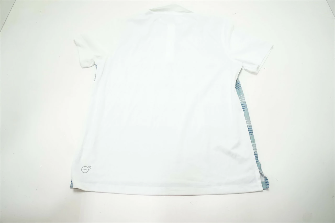 Puma Golf Road Map Jr Polo Boys Size Large 11-12Y Bright White/Bluefish 635A - Image 3