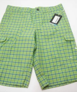 NEW Nike Golf Dri-Fit Shorts Boys Size Large Green/Blue Regular 635B 00934775