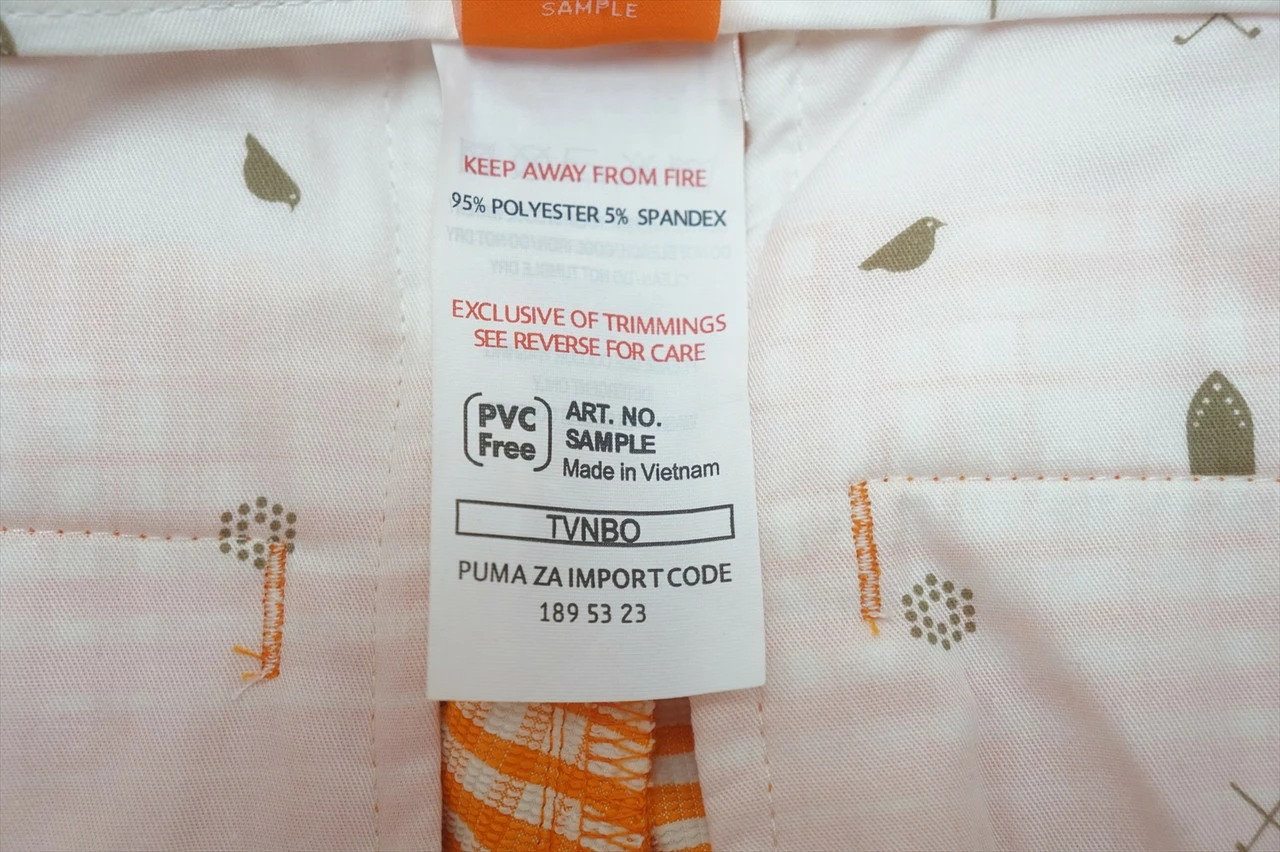 Puma Golf Ombre Plaid Bermuda Juniors Shorts Boys Size Large White/Orange 635B - Image 4