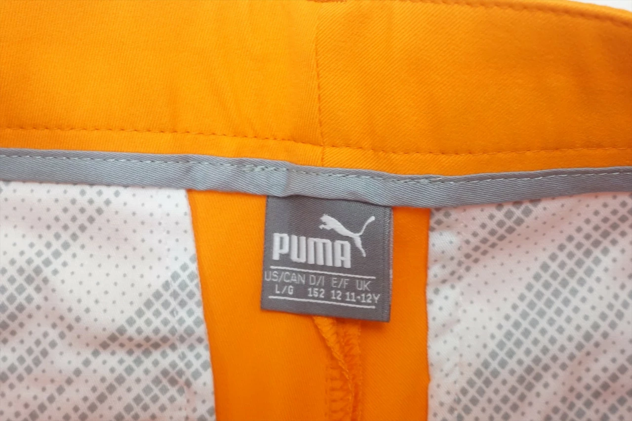 NEW Puma Golf Junior's Tech Shorts Boys Size Large Vibrant Orange 635B 00934787 - Image 2