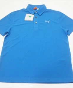 NEW Puma Golf Classic Polo Boys Size Medium Strong Blue Regular 637A 00935217