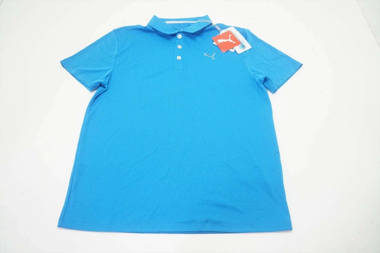 NEW Puma Golf Ess Pounce Jr Polo Boys Size Large 11-12Y French Blue 637B 935438