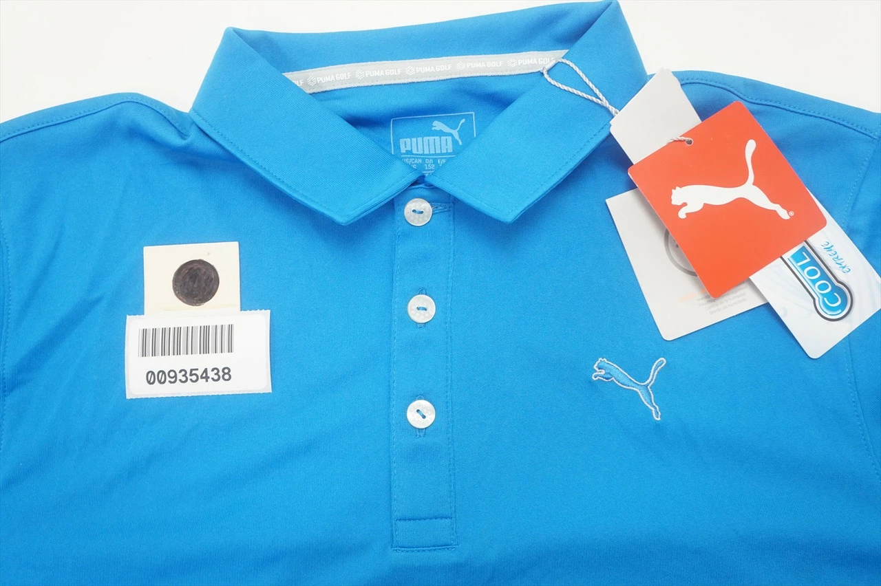 NEW Puma Golf Ess Pounce Jr Polo Boys Size Large 11-12Y French Blue 637B 935438 - Image 5