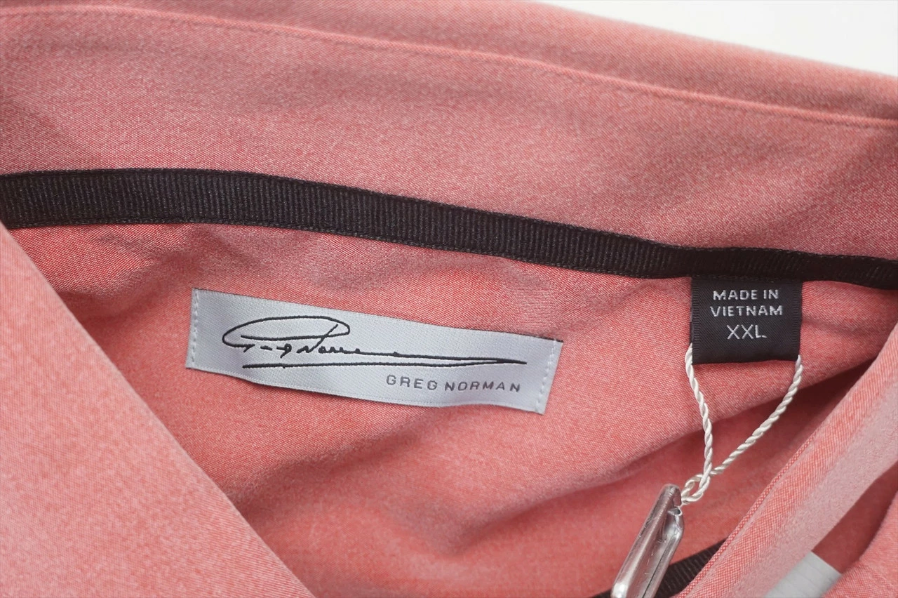 NEW Greg Norman Golf With Logo Button Down Mens Size XXL Pink 640B 00936159 - Image 2